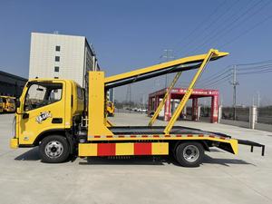 Camion de transport de véhicules personnalisé en usine Aoling châssis supérieur et inférieur traction de camion à plaques à deux couches à vendre - Product Image 4