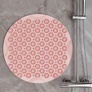 1PC <b>Silicone</b> Suction Cup Floor Mat 30CM Anti-Slip Exfoliating Body Cleaner Massage Bathing <b>Tool</b> for Shower Back Rubbing - Product Image 3