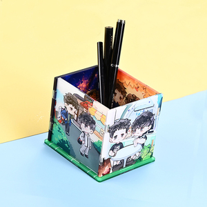 Tùy chỉnh dễ thương phim hoạt hình container chủ bút Acrylic chủ bút Anime bàn biểu tượng tùy chỉnh Kawai Nhựa Chủ bút với khung ảnh - Product Image 5