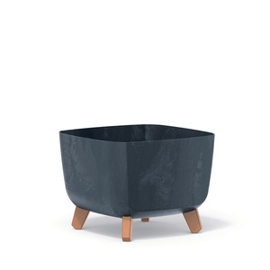 Jarrón Cuadrado GRACIA con Efecto Hormigón 29X29X22CM Antracita - Product Image 1