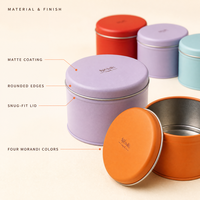 Boîte-cadeau en métal ronde pour biscuits sucrés, chocolat, emballage de Noël, boîte à popcorn familiale