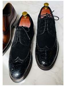 Zapatos de Hombre Coreanos de Negocios, Casuales y Formales, de Cuero con Brocado Grabado, Plataforma y Tacón Alto, Impermeables y Antideslizantes para Otoño - Product Image 6