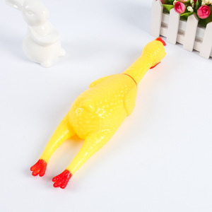 Jouet couineur en vinyle Poulet hurlant 17cm 31cm 41cm Jouet sonore à mâcher pour chiens - Product Image 4
