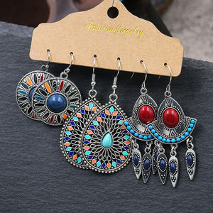 Conjuntos de Joyería de Moda, Aretes de Aleación con Forma de Gota de Agua y Circonita para Mujer, Colección de Joyería de Fantasía - Product Image 3