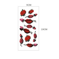Tatouages 3D personnalisés tickers lèvres rouges sexy et fruits imperméables des autocollants de tatouage temporaire filles
