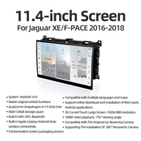 Écran tactile Android 11,4 pouces pour Jaguar XE/F-PACE 2016-2018, GPS, CarPlay sans fil, Mirror Link, DSP, navigation, radio, multimédia, tableau de bord