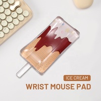 Repose-poignet Sanxing en forme de bloc, transparent, effet crème glacée, gel personnalisé, résistant à l'eau, 154,4x65mm, tapis de souris gaming pour la maison
