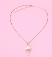 Kalung Liontin Balerina untuk Hadiah Penari Resital Balet Perhiasan Fashion Gadis Balet Wanita Kalung Penari Balet