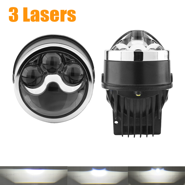 3 Laser Fog Light Bi-led Projector High Beam with High Power Brightness Waterproof with Bracket 3.0 Inch