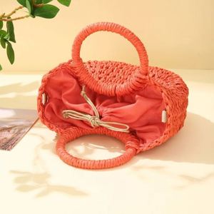 Bolso hueco tejido para mujer, <span class=keywords><strong>bolsa</strong></span> de <span class=keywords><strong>pan</strong></span> para cocina, bolso de <span class=keywords><strong>ganchillo</strong></span> hecho a mano para mujer, bolsas de cubo redondas - Product Image 5