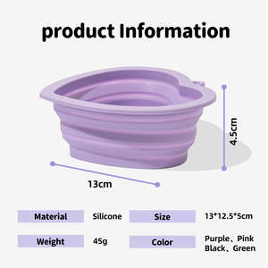 Tazón de Silicona Plegable para Perros, Diseño de Corazón, Ecológico, Impermeable, Portátil, para Paseos y Campamentos - Product Image 2