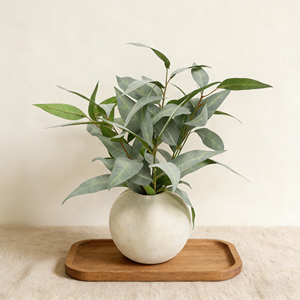 Plantes artificielles d'<span class=keywords><strong>eucalyptus</strong></span> <span class=keywords><strong>en</strong></span> <span class=keywords><strong>pot</strong></span> <span class=keywords><strong>en</strong></span> pulpe de papier écologique avec faux sol, <span class=keywords><strong>pour</strong></span> une maison sereine sur les étagères et les rebords de fenêtre - Product Image 4