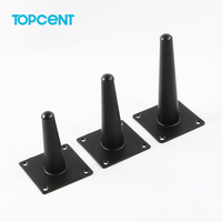 Pieds de meubles en métal Topcent, remplacements modernes, pieds coniques robustes pour table, canapé, avec vis