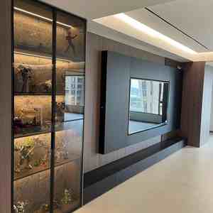 Meuble TV moderne de luxe léger, fabriqué à partir de matériaux écologiques, meuble TV personnalisable pour toute la maison - Product Image 1