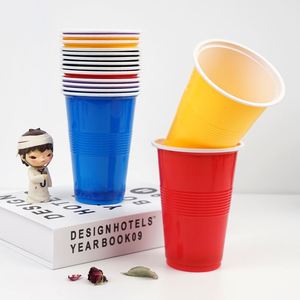 5 Colors Factory Custom Logo 500ml <b>Bubble</b> Tea <b>Boba</b> Cup Thick Hard PP Plastic China Disposable - Product Image 2