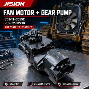 มอเตอร์พัดลม JISION 708-1T-00552 ปั๊มเกียร์ 705-22-32210 สำหรับเครื่องจักรก่อสร้างรุ่น D39PX-22 / D39EX-22 - Product Image 3