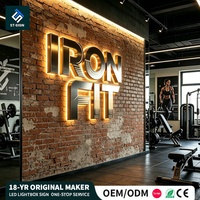Letrero LED Acrílico 3D Personalizable de Shuntai Advertising, Logotipo Comercial para Exteriores, Montaje en Pared, IP65 Impermeable, Retroiluminado para Empresas