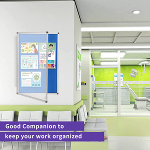 Có thể khóa trong nhà Bạc khung nhôm hiển thị trường hợp với 3 phím phù hợp với bảng thông báo nút chai và bảng trắng kèm theo - Product Image 6