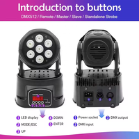 Hot Selling Mini 7x10w Rgbw 4 in1 LED-Strahl wäsche Dmx Par Light für Ktv Party Disco 7pcs Mini LED Moving Head Lights