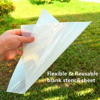 Feuilles de pochoir vierges réutilisables personnalisées de 0.25mm, film de gabarit en mylar blanc pour animaux de compagnie pour la fabrication de pochoirs DIY