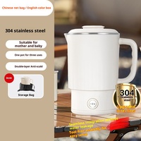 Bouilloire électrique pliable en acier inoxydable de qualité supérieure, robuste, chauffe rapidement, arrêt automatique, pliable, 0,8 L