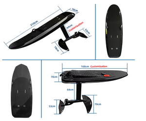 Planche de <span class=keywords><strong>surf</strong></span> électrique hydrofoil en carbone intégral 40 km/h avec batterie, moteur et logo personnalisable, planches de foil offshore pour le <span class=keywords><strong>surf</strong></span>, aileron inclus - Product Image 2