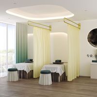 Support de rideau en fer forgé en U pour lit de beauté, rideau de séparation pour salon de beauté et physiothérapie