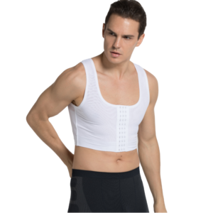 Gilet gainant boutonné pour homme en <span class=keywords><strong>spandex</strong></span> tricoté respirant avec effet de modelage du dos - Product Image 1