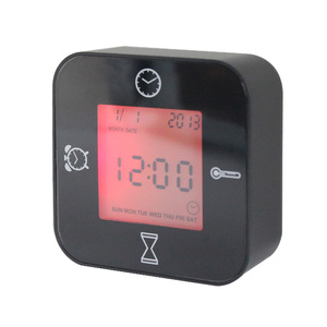 Quay Đầy Màu Sắc Đồng Hồ và Báo Lại Ánh Sáng Đồng Hồ Báo Thức và Bảng Đồng Hồ với Lịch - Product Image 4