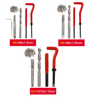 Kit de perçage hélicoïdal pour réparation de filetage endommagé, outil de réparation automobile pour véhicule M6 M8 M10, 88 pièces