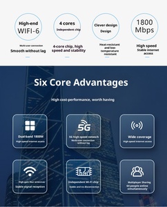 Sistema Mesh Wi-Fi 6r Dual-Band SK-WR9640X da 3000Mbps con 4 Antenne per Copertura Completa della Casa, Router Wi-Fi 5G - Product Image 2