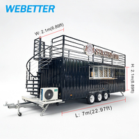 WEBETTER Camion de restauration mobile extérieur personnalisé à double étage rapide avec toit et sièges