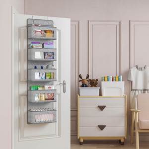 Organisateur suspendu à 5 poches pour porte avec fenêtre transparente pour salon, chambre, maison, dortoir - Product Image 3