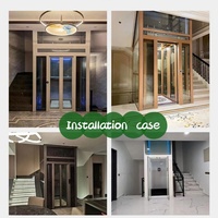 Ucuz Lüks Otel Kullanımı Elektrikli Konut Asansörleri Villa Cam Asansör Yüksekliği Ayarlanabilir 3/5 Katlı Mini Ev Asansörü