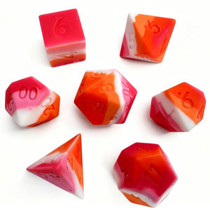 ลูกเต๋า DND สีแดงแบบไม่พิมพ์ลาย ขายส่ง ชุดลูกเต๋า DND ตัวเลข 4-20 ลูกเต๋าหลายเหลี่ยมแบบเปล่า สำหรับระบายสีเอง เหมาะสำหรับเกมกระดาน D&D TRPG รับผลิตแบบ OEM - Product Image 2