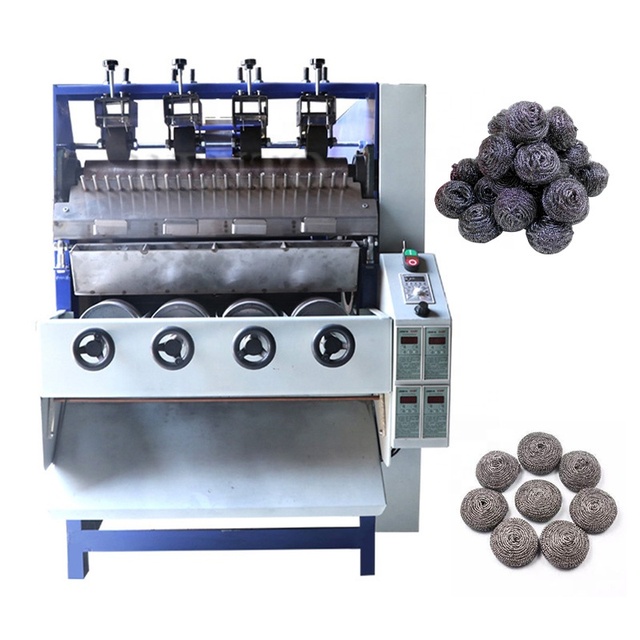 Good Quality Scourer Making Machine Automatic / Steel Wool Ball Machine / Scrubber Making Machine