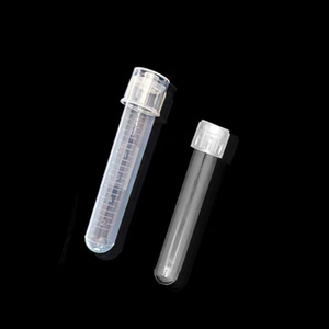 Tubo agitador de plástico estéril graduado con tapa de 12 ml Tianhong, fondo redondo, para uso médico - Product Image 2