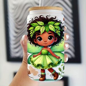 Gobelets en verre imperméables avec impression par transfert UV personnalisée, autocollants adhésifs pour bouteilles, transfert d'autocollants DTF - Product Image 4