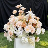Flores Artificiales de Seda Hechas a Mano de Alta Gama, Duraderas, Realistas y Suaves, para Juegos de Mesa, Decoraciones de Boda, Navidad, Día de la Madre