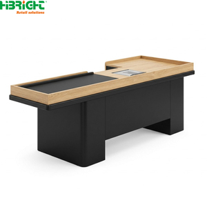 Modern Retail <b>Checkout</b> <b>Counter</b> Cashier Desk POS Reception <b>Counter</b> Blue and White Modular Store <b>Counter</b> - Product Image 4