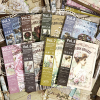 40 fogli/pacco materiale Journal Book Flower Series Retro Artistic Oil Painting DIY Journal decorazione Base Paper 8 modelli