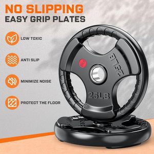 Équipement de fitness commercial CZ pour <span class=keywords><strong>la</strong></span> maison, plaques de poids pour <span class=keywords><strong>la</strong></span> musculation, plaques de poids en fer revêtues de caoutchouc <span class=keywords><strong>à</strong></span> trois poignées, plaques de poids pour haltères - Product Image 3