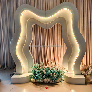 Furun nouvellement conçu arc en métal en forme de vague décoration de fond élégante pour l'arrangement de scène de mariage et d'événement - Product Image 3