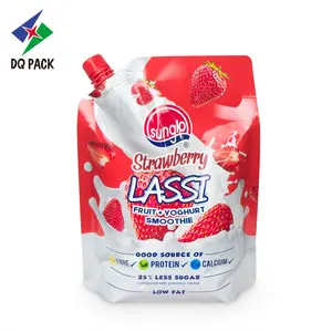 Free Sample Food Grade 1.75L Yogurt Drinking Pouch Corner Spout Pouch Bag