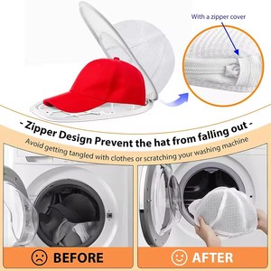 Soporte Desmontable para Lavar Gorras, 2 Piezas/Juego, Artículos para el Hogar, Bolsa para Lavar Gorras, Anti-Deformación, Soporte Protector Resistente - Product Image 6