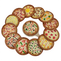 Maquette de pizza de simulation en PU, faite à la main, style moderne et minimaliste, pour la présentation de fruits, bacon, bœuf, pizza, cuisine occidentale, accessoires de vitrine alimentaire