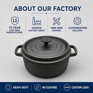 ZES Promotion : Marmite en fonte 24 cm avec couvercle, 4 L, pour cuisson à l'huile végétale, casserole à soupe pour cuisinière à gaz et à induction, <span class=keywords><strong>faitout</strong></span> sain - Product Image 5