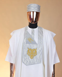 Vêtements Africains <span class=keywords><strong>Boubou</strong></span> Agbada pour <span class=keywords><strong>Homme</strong></span> Musulman à Broderie de Haute Qualité - Product Image 2