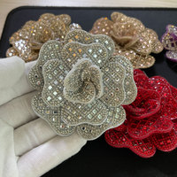 Vente directe usine – Fleur de rose entièrement ornée de diamants brillants – Accessoires de mode pour sacs et vêtements – Fleur à coudre pour chaussures DIY