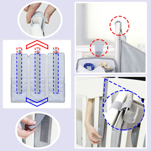 Organisateur suspendu pour lit de bébé, rangement pour couches et accessoires de puériculture pour berceau, parc pour bébé, <span class=keywords><strong>table</strong></span> <span class=keywords><strong>à</strong></span> <span class=keywords><strong>langer</strong></span> - Product Image 3